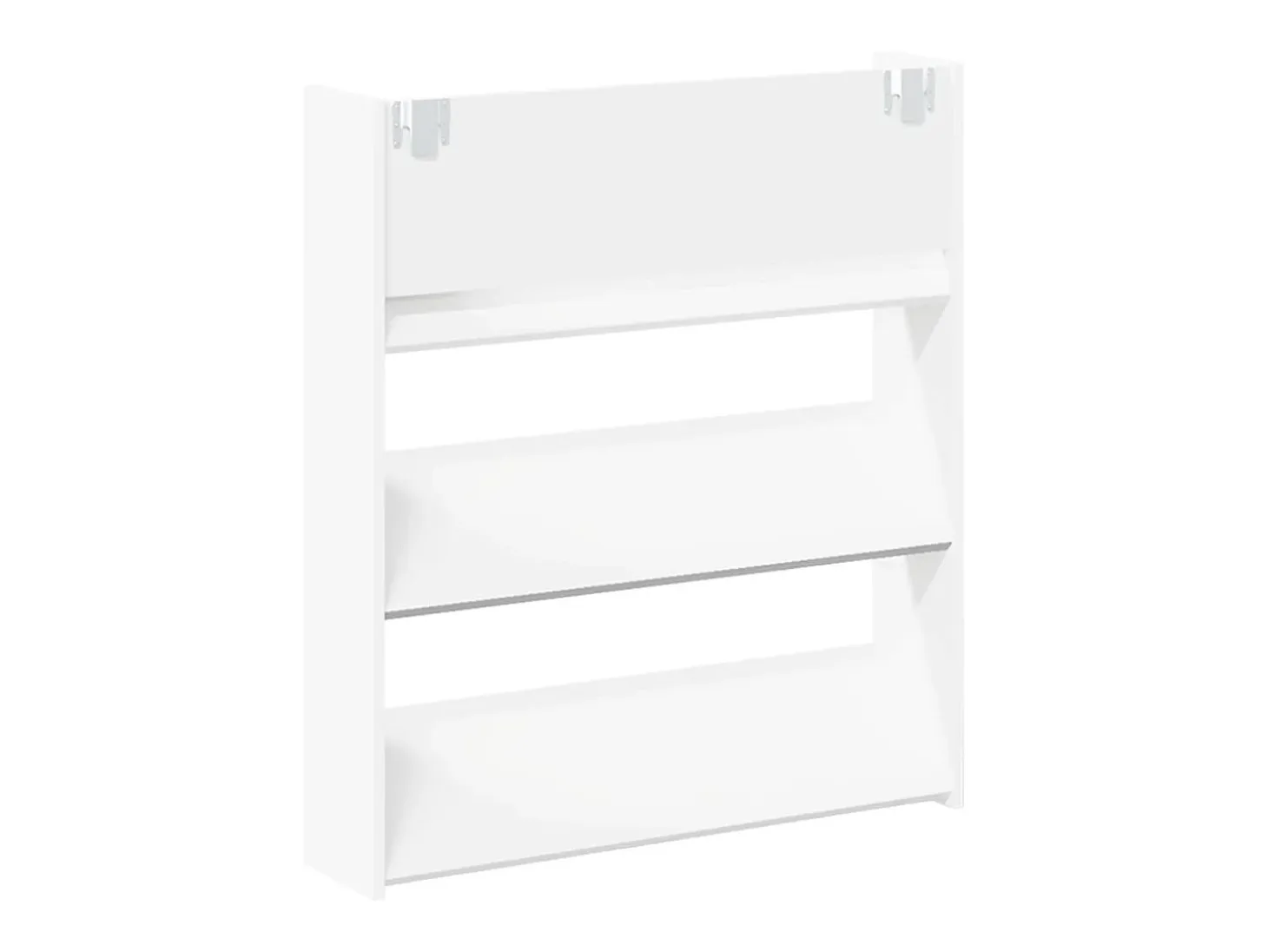 Zapatero de pared blanco 80x18x90 cm madera contrachapada