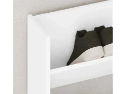 Zapatero de pared blanco 80x18x90 cm madera contrachapada