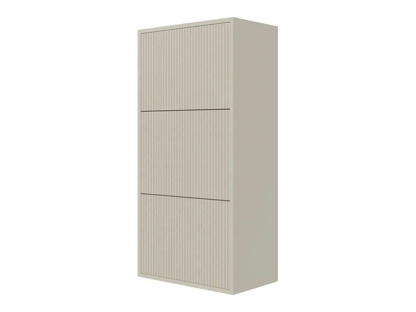 Zapatero de pared con 3 puertas - Greige - 50 cm - VELDIO