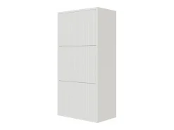 Zapatero de pared con 3 puertas - Blanco - 50 cm - VELDIO