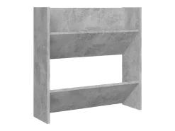 Zapatero de pared Gris hormigón 60x18x60 cm Aglomerado