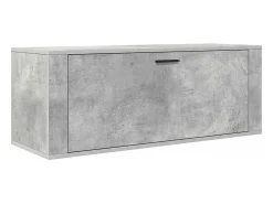 Zapatero de pared gris hormigón 100x35x38 cm