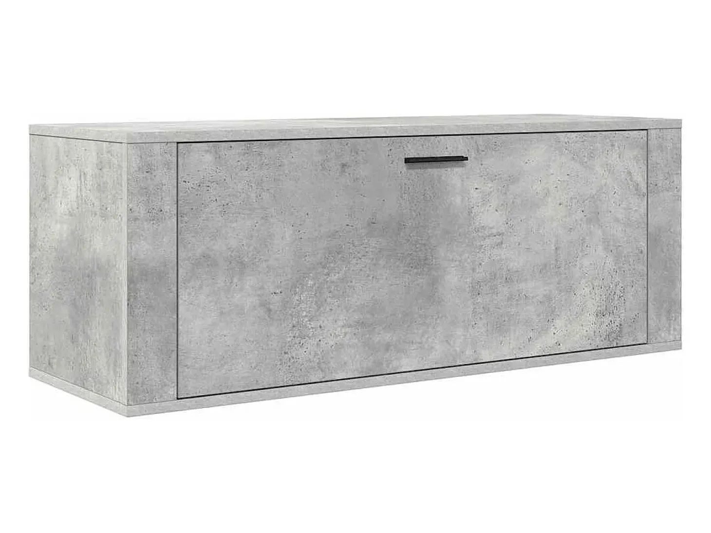 Zapatero de pared gris hormigón 100x35x38 cm