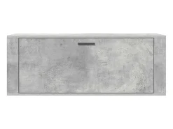 Zapatero de pared gris hormigón 100x35x38 cm