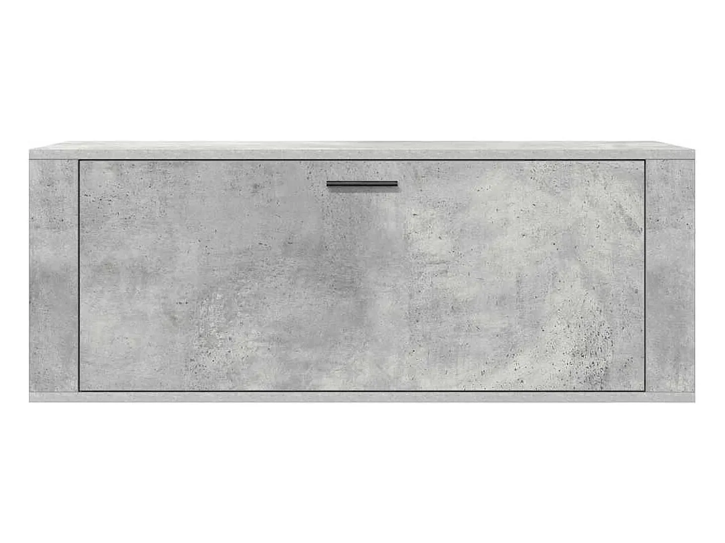 Zapatero de pared gris hormigón 100x35x38 cm