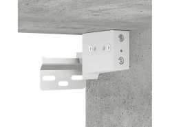 Zapatero de pared gris hormigón 100x35x38 cm