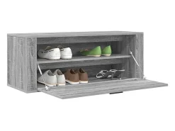 Zapatero de pared gris Sonoma 100x35x38 cm