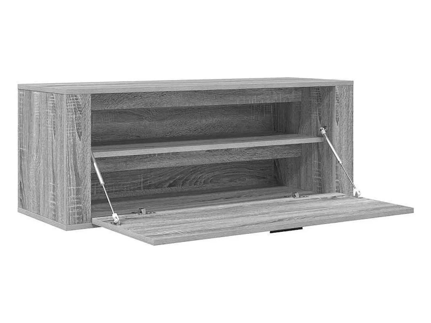 Zapatero de pared gris Sonoma 100x35x38 cm