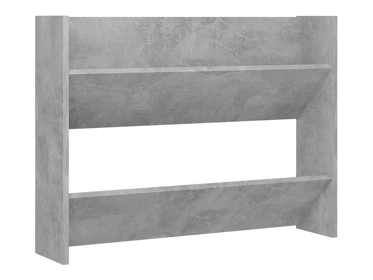 Zapatero de pared madera contrachapada gris hormigón 80x18x60cm ES209113