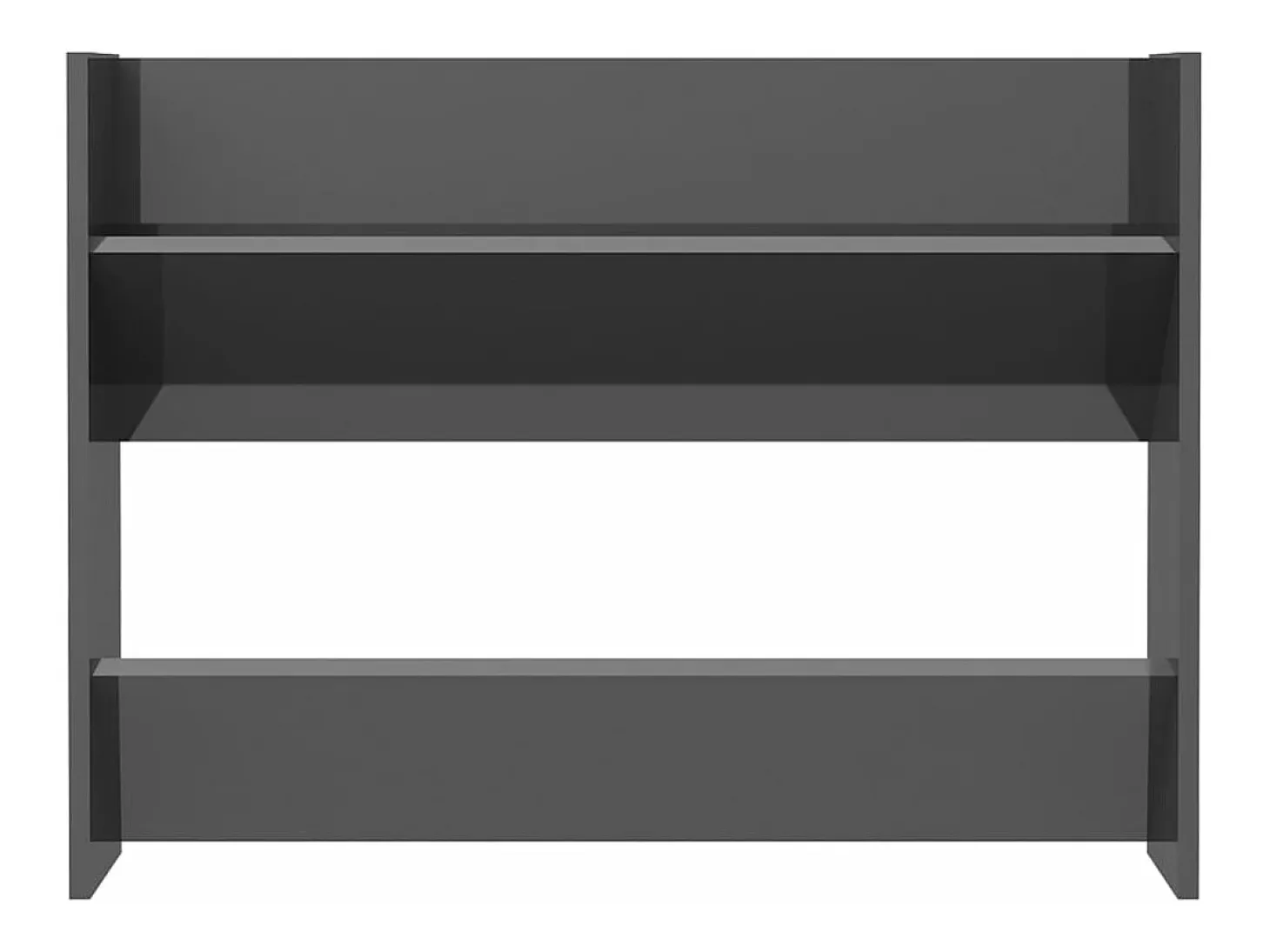 Zapatero de pared madera contrachapada gris brillo 80x18x60 cm ES405862