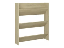 Zapatero de pared madera contrachapada roble Sonoma 80x18x90 cm ES577255