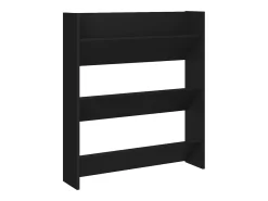 Zapatero de pared madera contrachapada negro 80x18x90 cm ES258159