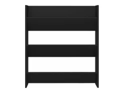 Zapatero de pared madera contrachapada negro 80x18x90 cm ES258159