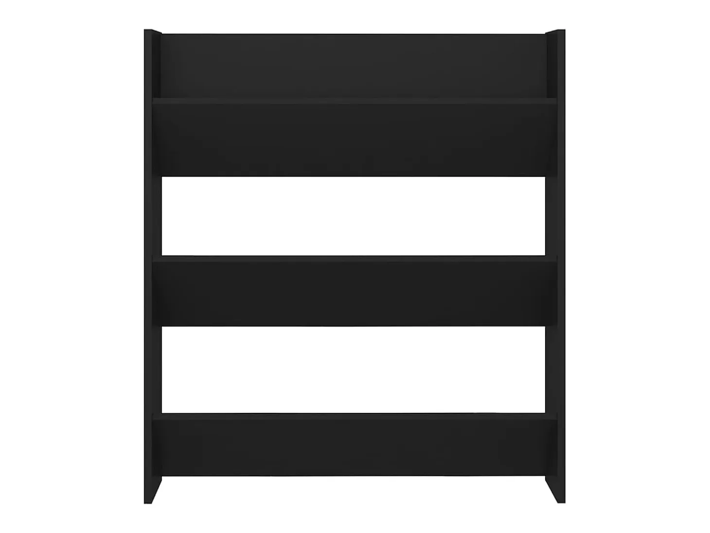 Zapatero de pared negro 80x18x90 cm madera contrachapada