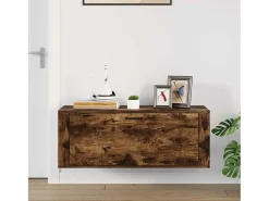 Zapatero de pared Roble ahumado 100x35x38 cm