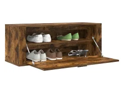 Zapatero de pared Roble ahumado 100x35x38 cm