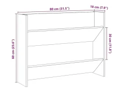 Zapatero de pared, roble artesanal, madera de ingeniería