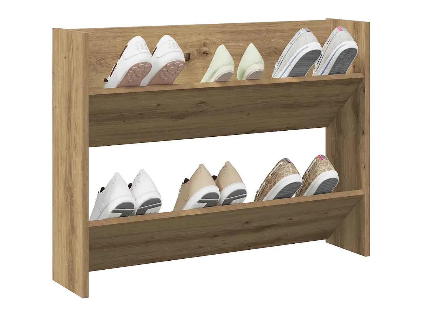 Zapatero de pared, roble artesanal, madera de ingeniería