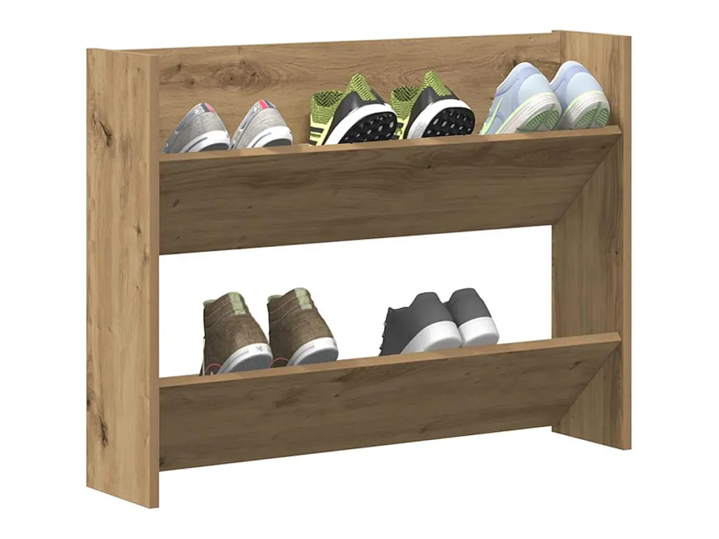 Zapatero de pared, roble artesanal, madera de ingeniería