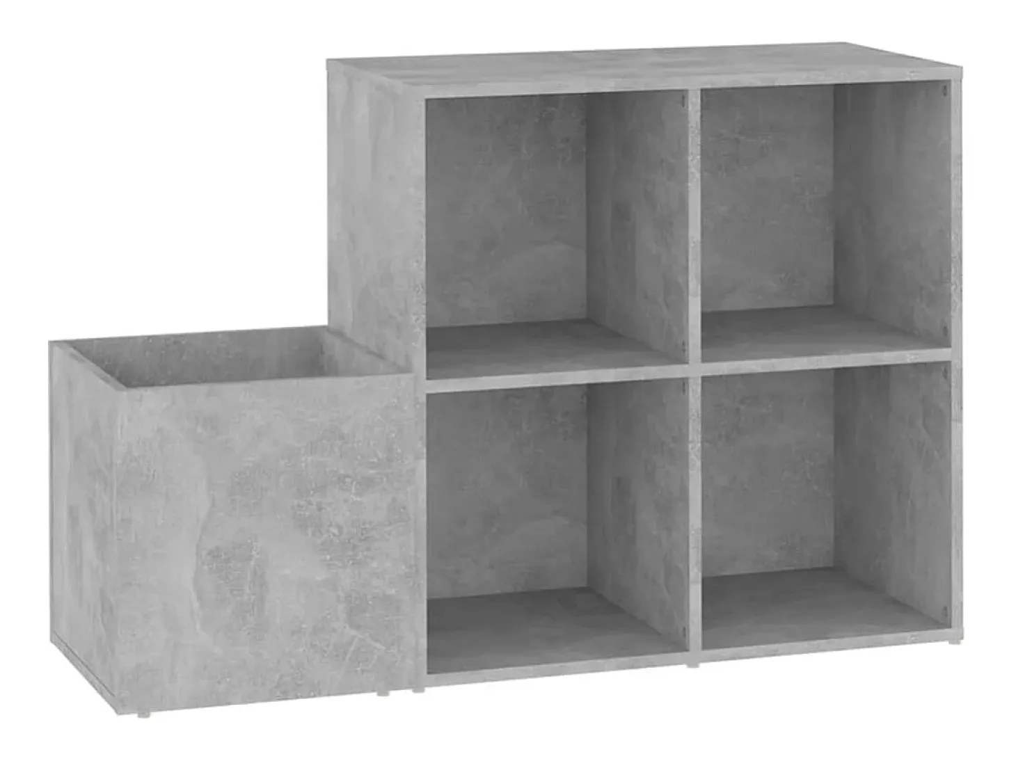 Zapatero de recibidor contrachapado gris hormigón 105x35,5x70cm ES757145