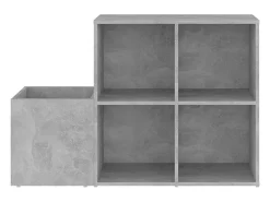 Zapatero de recibidor contrachapado gris hormigón 105x35,5x70cm ES757145