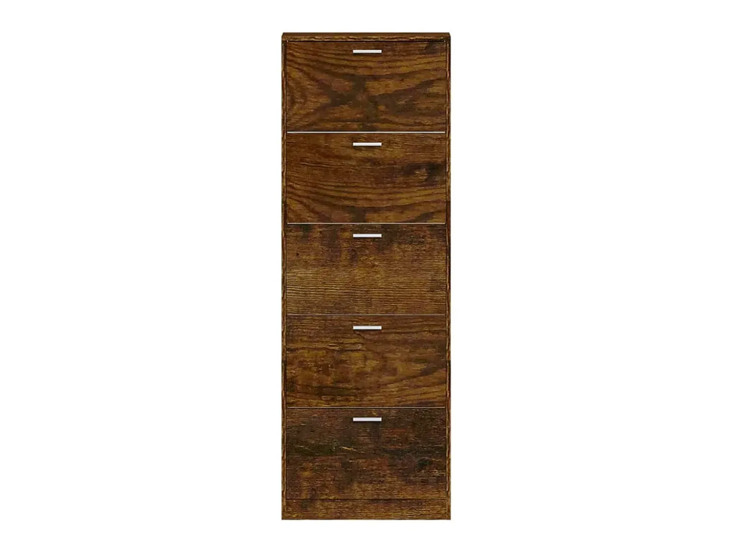 Zapatero de roble ahumado 59x17x169 cm Madera de ingeniería