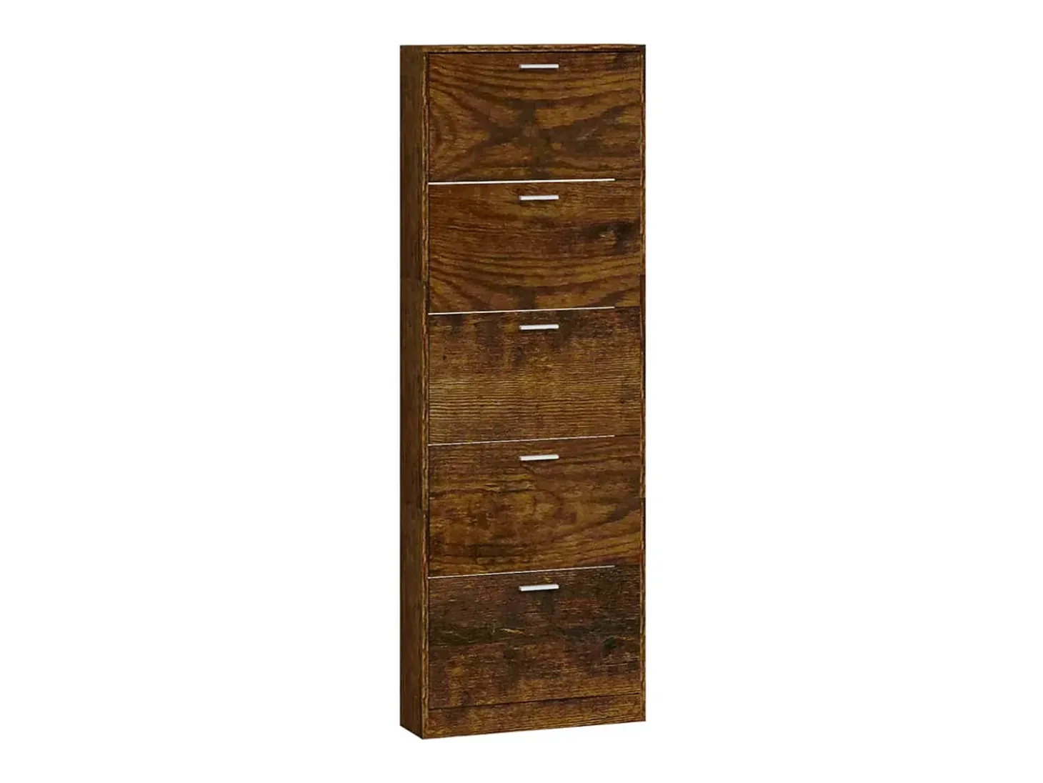 Zapatero de roble ahumado 59x17x169 cm Madera de ingeniería