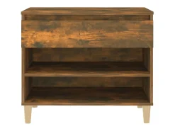 Zapatero de roble ahumado 70x36x60 cm Madera de ingeniería