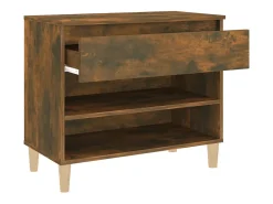Zapatero de roble ahumado 70x36x60 cm Madera de ingeniería