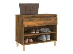 Zapatero de roble ahumado 70x36x60 cm Madera de ingeniería