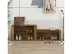 Zapatero de roble ahumado 150x35x45 cm Madera de ingeniería