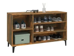 Zapatero de roble ahumado 102x36x60 cm Madera de ingeniería