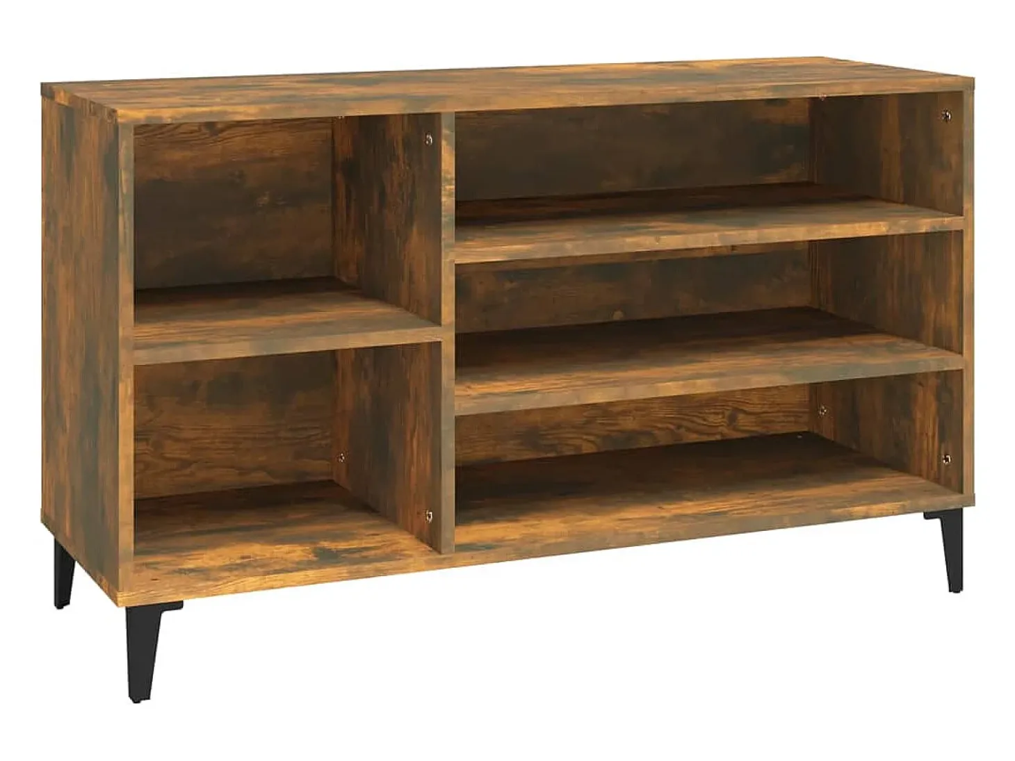 Zapatero de roble ahumado 102x36x60 cm Madera de ingeniería