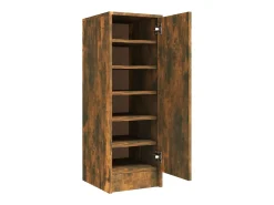Zapatero de roble ahumado 32x35x92 cm Madera de ingeniería