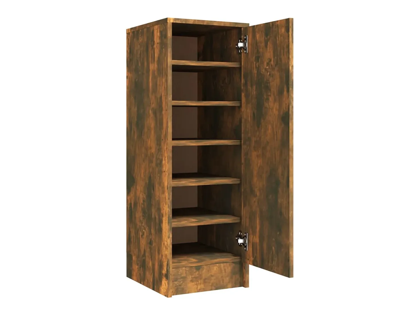 Zapatero de roble ahumado 32x35x92 cm Madera de ingeniería