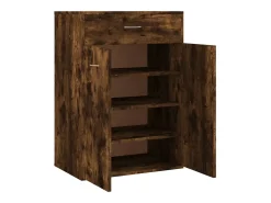 Zapatero de roble ahumado 60x35x84 cm Madera de ingeniería
