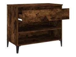 Zapatero de roble ahumado 70x36x60 cm Madera de ingeniería