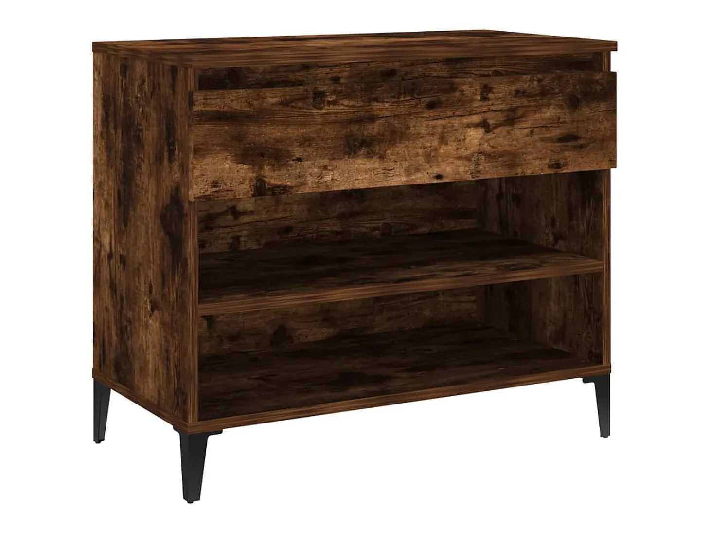 Zapatero de roble ahumado 70x36x60 cm Madera de ingeniería