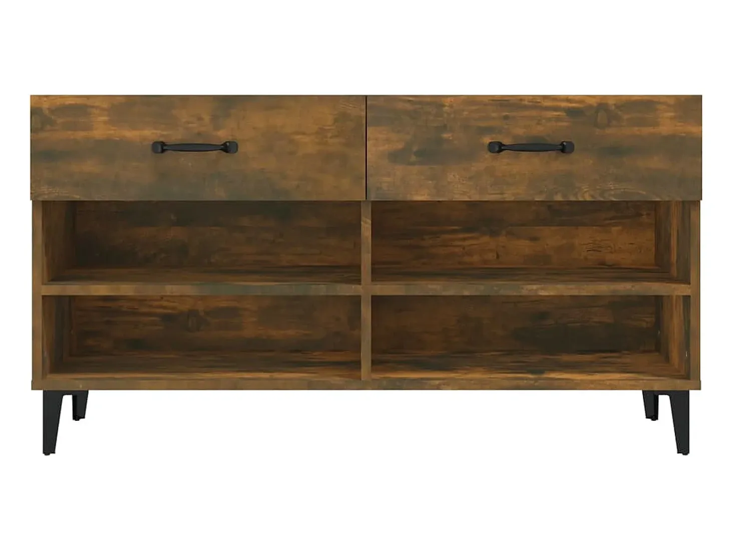 Zapatero de roble ahumado 102x35x55 cm Madera de ingeniería