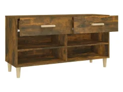 Zapatero de roble ahumado 102x35x55 cm Madera de ingeniería
