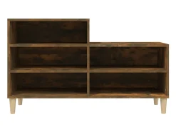 Zapatero de roble ahumado 102x36x60 cm Madera de ingeniería