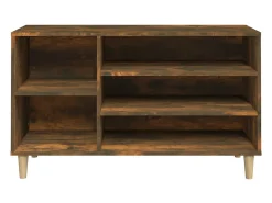 Zapatero de roble ahumado 102x36x60 cm Madera de ingeniería