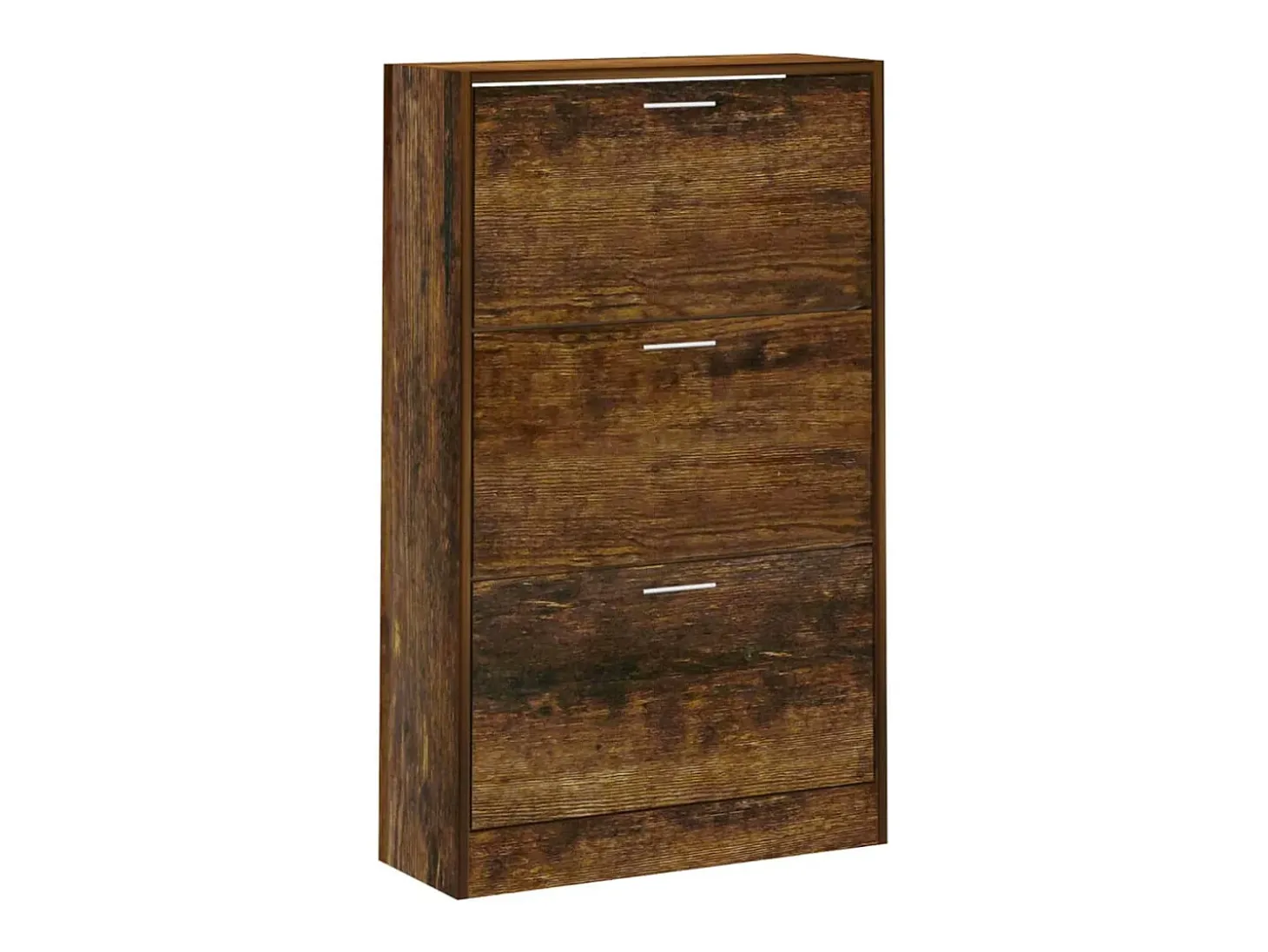 Zapatero de roble ahumado 63x24x103 cm Madera de ingeniería