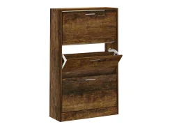 Zapatero de roble ahumado 63x24x103 cm Madera de ingeniería