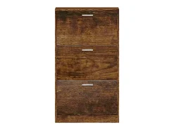 Zapatero de roble ahumado 59x17x108 cm Madera de ingeniería