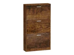 Zapatero de roble ahumado 59x17x108 cm Madera de ingeniería