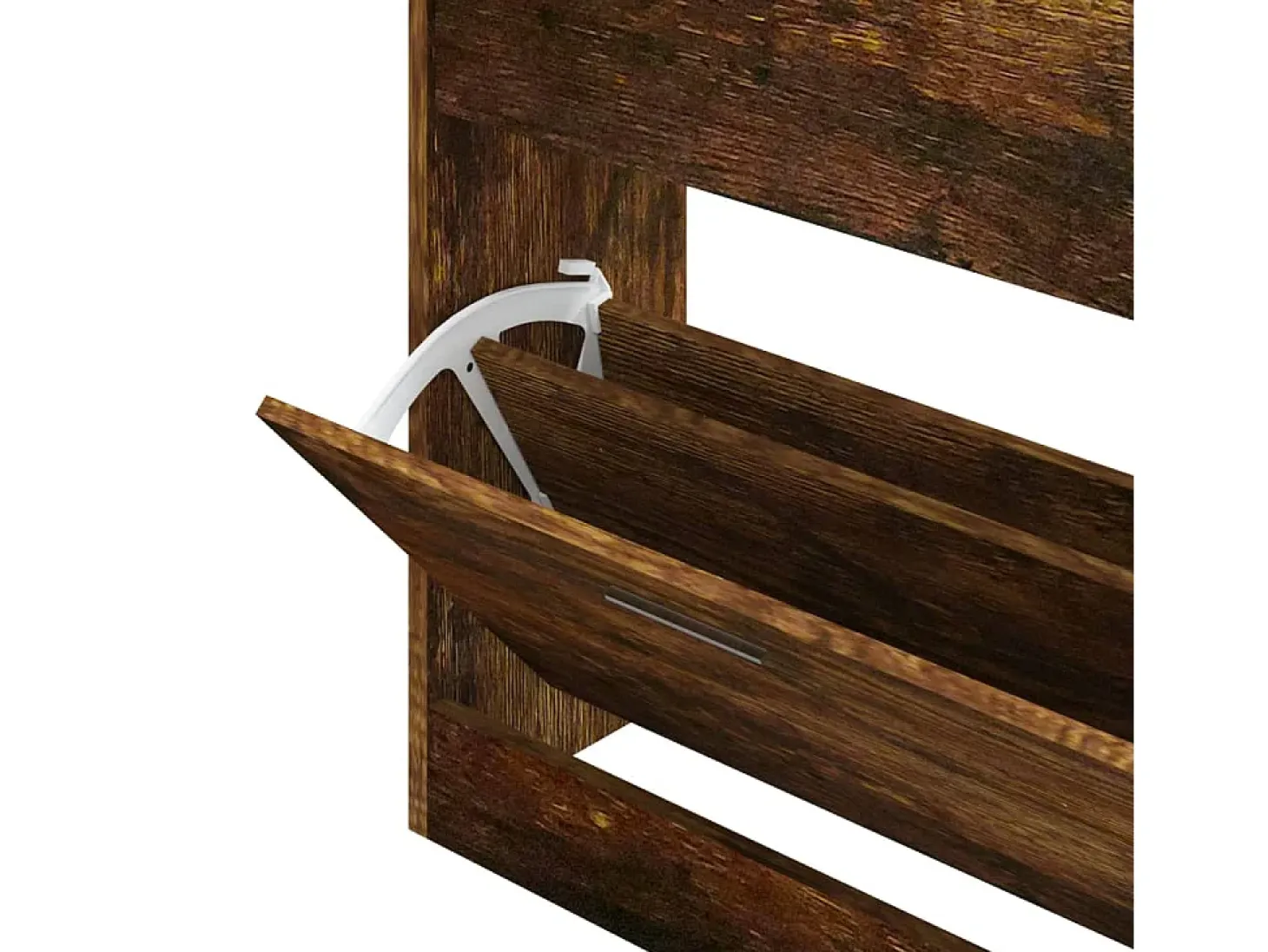 Zapatero de roble ahumado 63x24x81 cm Madera de ingeniería