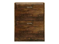 Zapatero de roble ahumado 63x24x81 cm Madera de ingeniería