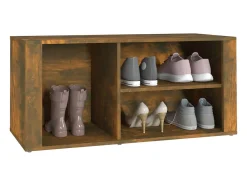 Zapatero de roble ahumado 100x35x45 cm Madera de ingeniería