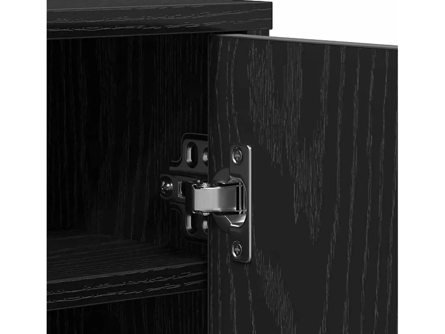 Zapatero de roble negro 60x35x92 cm madera de ingeniería